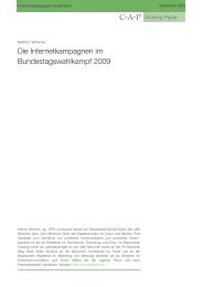 Die Internetkampagnen im Bundestagswahlkampf 2009 - LMU