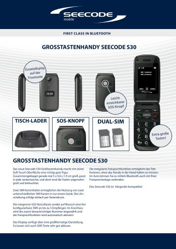 grosstastenhandy seecode s30 - mobiset