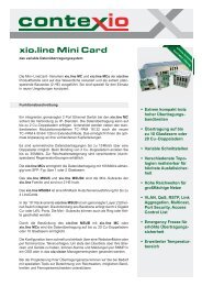 contexio / Produktblatt xio.line Mini Card - Mugler AG