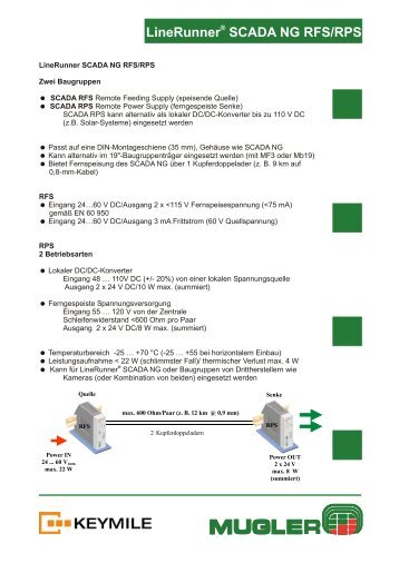 LineRunner SCADA NG RFS/RPS - Mugler AG