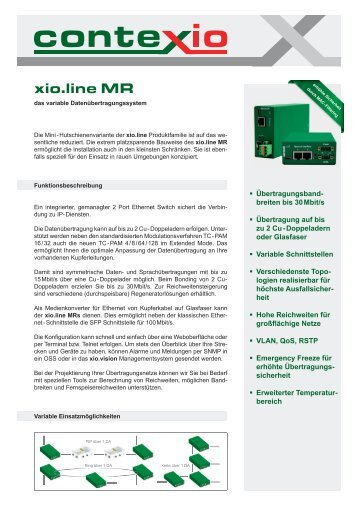contexio / Produktblatt xio.line MR - Mugler AG