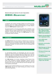 GSM-Scanner / Mobile Ermittlung der Ã¶rtlichen Provider ... - Mugler AG