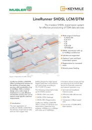 contexio / data sheet LineRunner SHDSL LCM/DTM - Mugler AG
