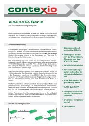 contexio / Produktblatt xio.line R-Serie - Mugler AG