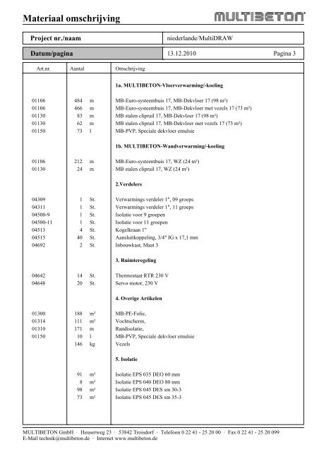 Legplan - Multibeton