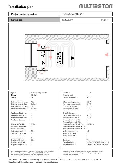 Sample planning - Multibeton