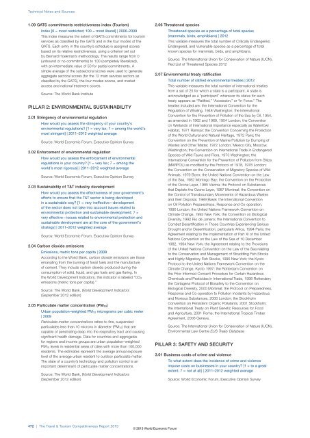 The Travel & Tourism Competitiveness Report 2013