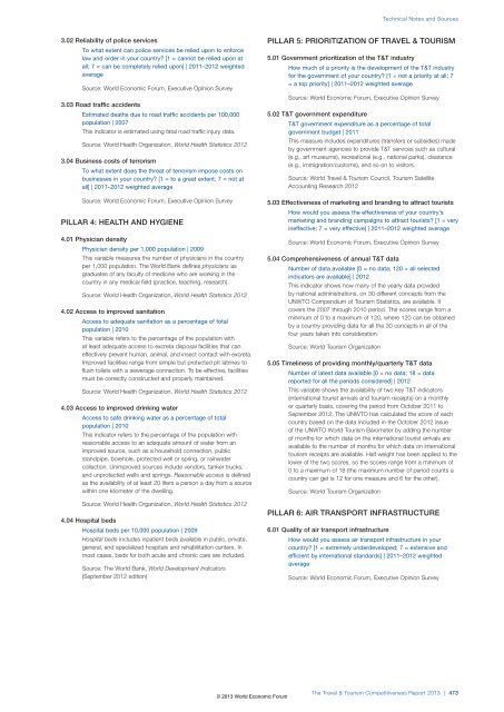 The Travel & Tourism Competitiveness Report 2013