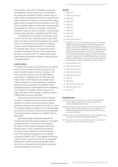 The Travel & Tourism Competitiveness Report 2013