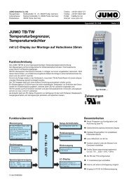 JUMO TB/TW Temperaturbegrenzer, Temperaturwächter