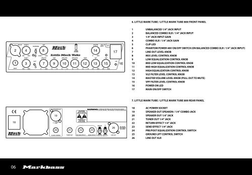 owner's manual - Markbass