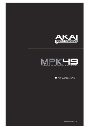 MPK49 - Kurzbedienungsanleitung (1018.44 kB) - Akai