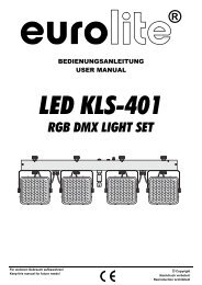 USER MANUAL LED KLS-801 Compact Light Set
