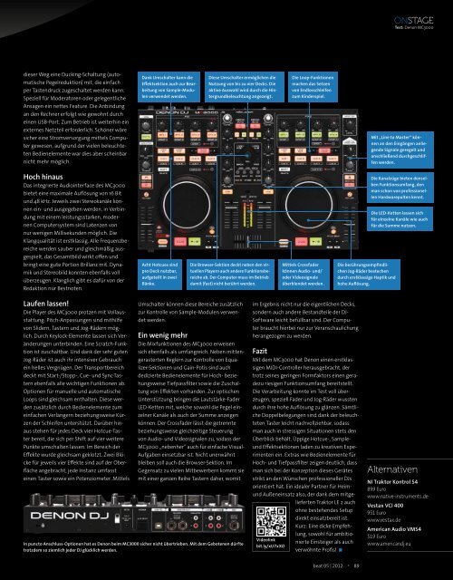 Test: Denon MC3000 - Musik Produktiv