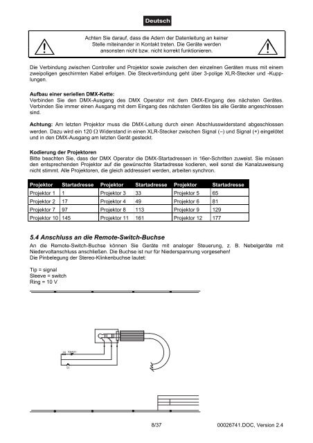 EUROLITE DMX Operator User Manual - Musik Produktiv