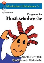 Musikschulwoche l - in der Musikschule  Hildesheim