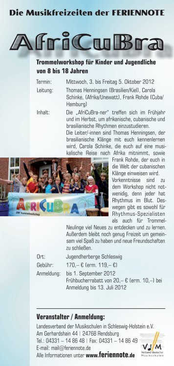 AfriCuBra - Landesverband der Musikschulen in Schleswig-Holstein ...
