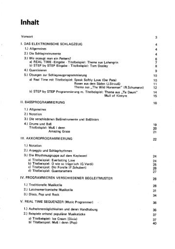Inhaltsverzeichnis als PDF - Musik WANDREY