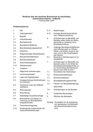 Richtlinie über den baulichen Brandschutz im Industriebau ...