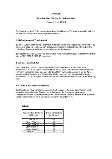 Flächen für die Feuerwehr M-V 2006 - PDF - Regierungsportal ...