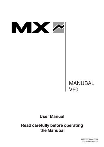 MANUBAL V60 instructions - MX