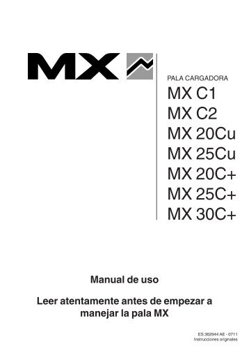Instrucciones de palas cargadoras COMPACT - MX