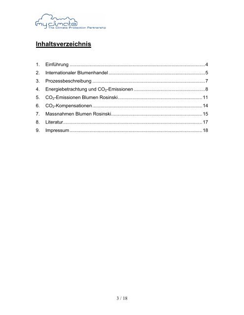 Umweltaspekte im Blumenhandel - MyClimate