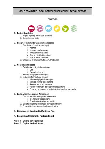 gold standard local stakeholder consultation report - MyClimate