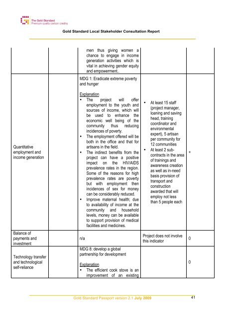 gold standard local stakeholder consultation report - MyClimate