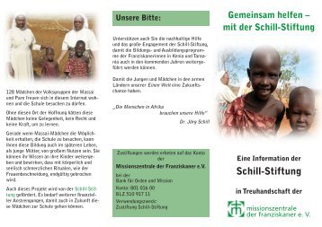 Folder Dres Schill - Stiftung - Missionszentrale der Franziskaner