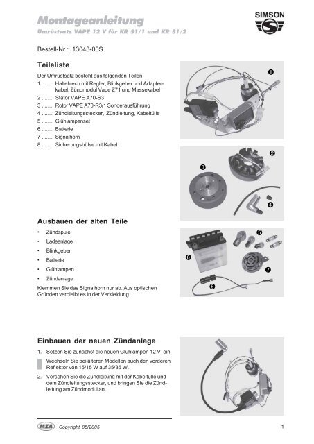 kr51/2 zündschloss belegung vape Projekt Verbesserung Lichtanlage / Zündung Schwalbe KR51/2 - Seite 2 -  Elektrik main image 1