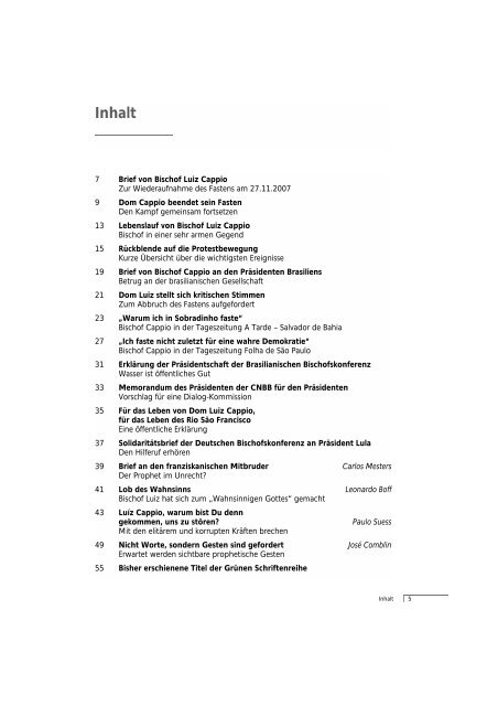 Grüne Reihe 103: Störenfried - Missionszentrale der Franziskaner