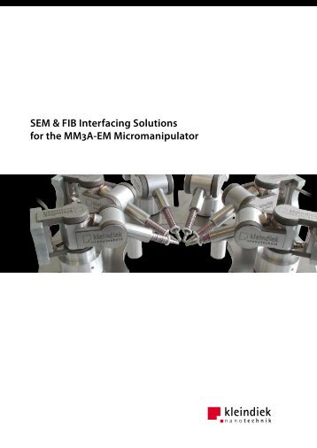 SEM & FIB Interfacing Solutions for the MM3A - Kleindiek Nanotechnik