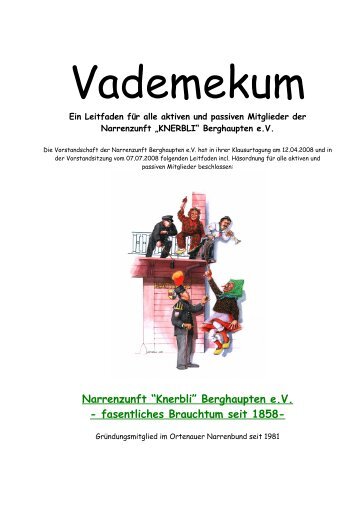 Vademekum Häsordnung pdf - Narrenzunft Knerbli Berghaupten eV