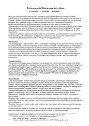 Environmental Contaminants in Hops - Barth-Haas Group