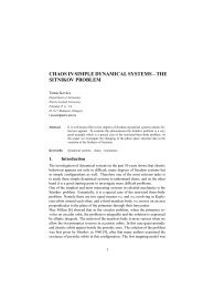 chaos in simple dynamical systems – the sitnikov problem