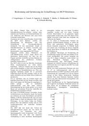 Bestimmung und Optimierung der Zeitauflösung von MCP-Detektoren