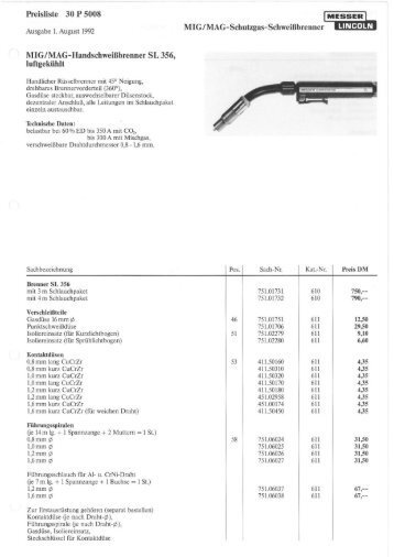 Preisliste/Ausführung/technische Daten - ms Projektierung GmbH