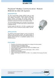 PolyGard® Modbus Communication Module MOD ... - MSR Electronic