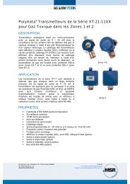 PolyXeta® Transmetteurs de la Série XT-21-11XX ... - MSR Electronic