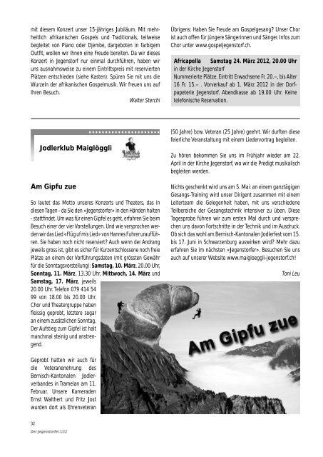 Der Jegenstorfer 1/2012