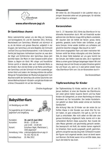 Der Jegenstorfer 1/2012