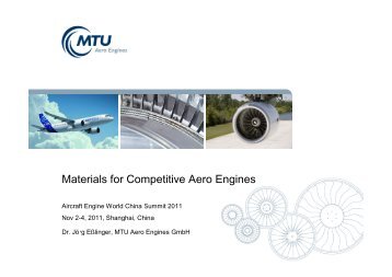 Materials for Competitive Aero Engines - MTU Aero Engines