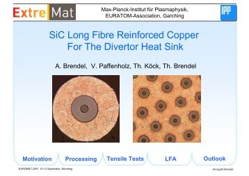 SiC Long Fibre Reinforced Copper For The Divertor Heat Sink