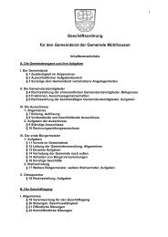 Geschäftsordnung für den Gemeinderat der ... - Mühlhausen/Sulz