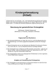 Kindergartensatzung (KiGaS) - Mühlhausen/Sulz
