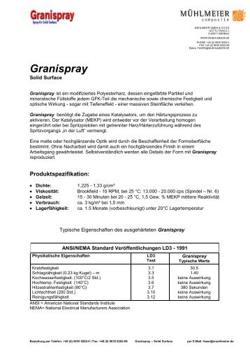 Granispray - Mühlmeier GmbH & Co. KG