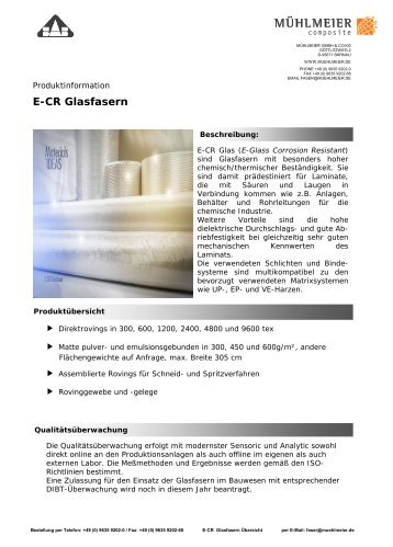 E-CR-Glas - Direktroving 300 - Mühlmeier GmbH
