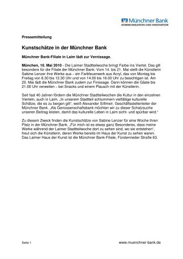 Kunstschätze in der Münchner Bank - Münchner Bank eG