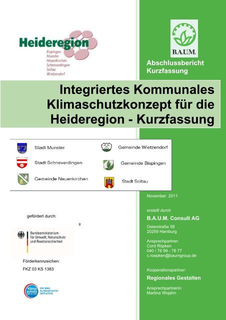 Integriertes Kommunales Klimaschutzkonzept für die ... - Stadt Munster